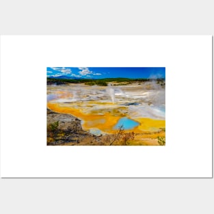 Colourful Norris Geyser Basin Posters and Art